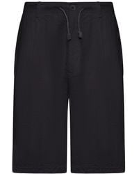 Transit - Linen Bermuda Shorts With Drawstring - Lyst