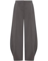 Giorgio Armani - Silk Round Hem Trousers - Lyst