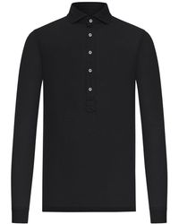 Nome G - Long-sleeved Polo Shirt In Lightweight Cotton - Lyst