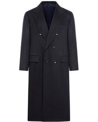 Kiton - Double Breasted Cashmere Coat - Lyst