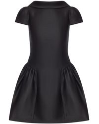 Self-Portrait - Taffeta Mini Dress With Collar - Lyst