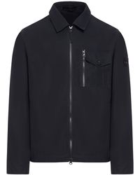 Stone Island - Cotton Overshirt With Compass Logo - Lyst