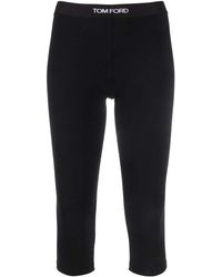 Tom Ford - Cropped Leggings With Logo - Lyst