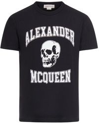 Alexander McQueen - T-shirt a manica corta con logo - Lyst