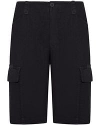 Transit - Linen Cargo Bermuda Shorts - Lyst