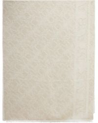 Max Mara - Vetusta Wool And Silk Scarf With Jacquard Logo - Lyst