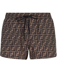 Fendi - Boxer mare in nylon - Lyst