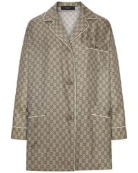 Gucci - Printed Silk Twill Shirt - Lyst