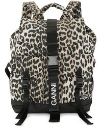 Ganni - Recycled Tech Backpack Print - Lyst