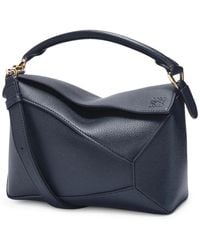 Loewe - Borsa puzzle edge piccola in pelle di vitello granata - Lyst