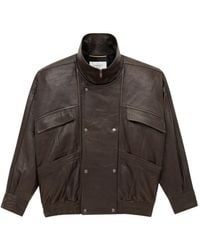 Saint Laurent - Bomber in pelle di agnello a palloncino - Lyst