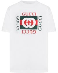 Gucci - Cotton Jersey T-shirt With Printed Logo - Lyst