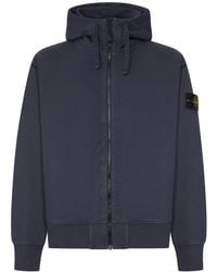 Stone Island - Cotton Zip-Up Hoodie - Lyst