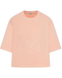 Fendi - Cotton Top With Front Logo - Lyst