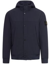 Stone Island - Giacca a vento in light soft shell-r e.dye® technology - Lyst