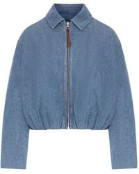 Loewe - Draped Denim Jacket - Lyst