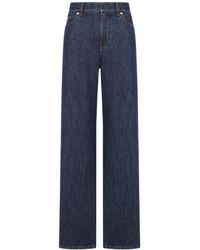 Fendi - Long Dark Denim Jeans - Lyst