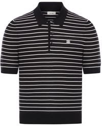 Celine - Triomphe Polo Shirt In Lightweight Cotton - Lyst