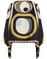 La DoubleJ - Asymmetric Silk Foulard Top - Lyst