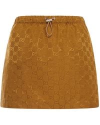 Gucci - Gg Jacquard Mini Skirt - Lyst