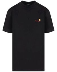 Carhartt - Organic Cotton T-shirt With American Logo Embroidery - Lyst