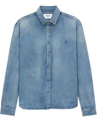 Saint Laurent - Camicia Con Logo - Lyst