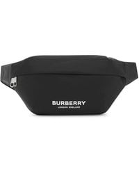 Burberry - Sonny Belt Bag In Nylon With Logo Print - Lyst