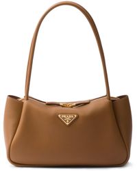 Prada - Borsa a mano medium in pelle - Lyst