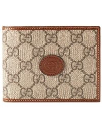 Gucci gg Bee Zip Card Holder in Natural for Men