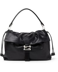 Fendi - Flux Maxi Messenger Leather Bag - Lyst