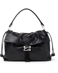 Fendi - Flux Maxi Messenger Leather Bag - Lyst