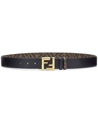 Fendi - Ff Rounded Reversible Belt - Lyst