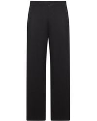 Gucci - Pantalone in twill di cotone con dettaglio web - Lyst