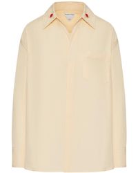 Bottega Veneta - Camicia oversize in cotone e seta - Lyst