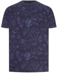 Etro - Cotton Jersey T-Shirt With Floral Paisley Pattern - Lyst