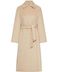 Max Mara - Riccio Camel Coat With Belt - Lyst