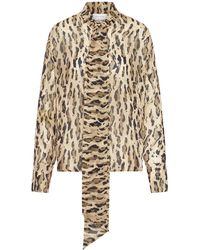THE NINA STUDIO - Camicia in georgette stampata - Lyst