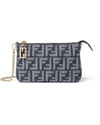 Fendi - Ff Fabric Baguette Pouch - Lyst