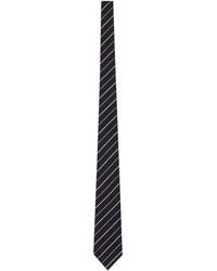 Saint Laurent - Cravatta ampia in jacquard di seta a righe - Lyst