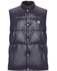 Moncler - Restigo Quilted Vest With Logo Patch - Lyst