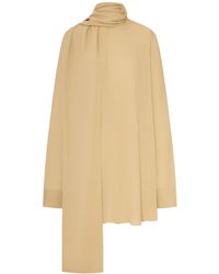 TOTEME - Blouse With Draped Scarf - Lyst