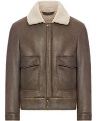 Salvatore Santoro - Leather And Shearling Bomber - Lyst