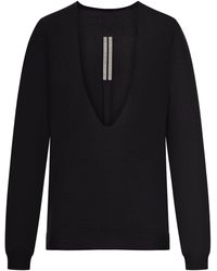 Rick Owens - V-Neck Sweater - Lyst