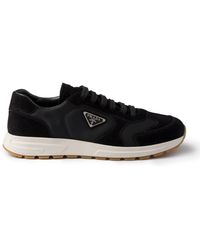 Prada - Prax Suede And Re-Nylon Sneakers - Lyst