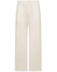Transit - Wide-Leg Linen Blend Trousers - Lyst