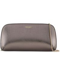 Giorgio Armani - Clutch orizzontale la prima in pelle laminata - Lyst