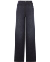 Chloé - Jeans a gamba ampia e vita alta in denim - Lyst