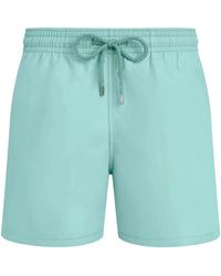 Vilebrequin - Single Color Swimsuit With Engraved Logo - Lyst