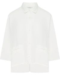 Transit - Linen Shirt With Viscose Inserts - Lyst