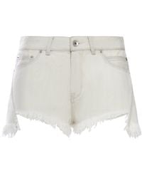 Rick Owens - Denim Shorts With Bias Cutoffs - Lyst